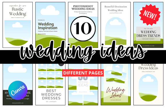 10 Wedding Ideas Pinterest Pin: Captivating Designs for Your Etsy Shop