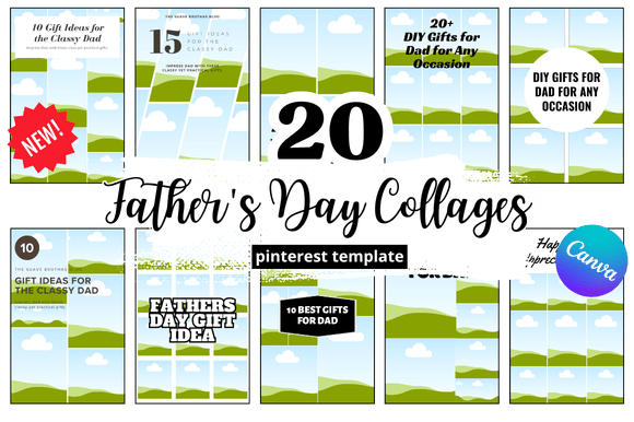 20 Father's Day Collage Pinterest Pin for Digital Sellers
