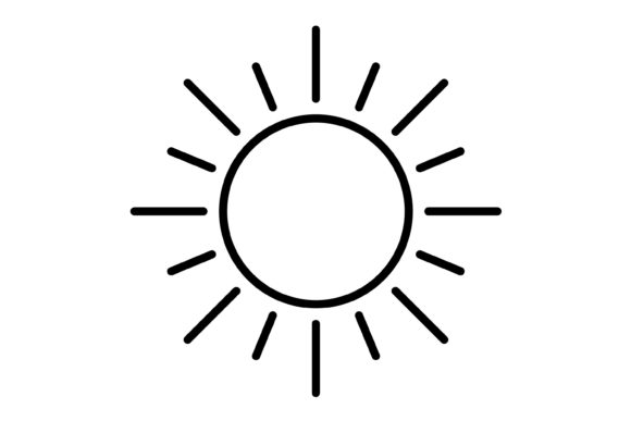 Brightness Outline Icon: A Versatile Design Asset