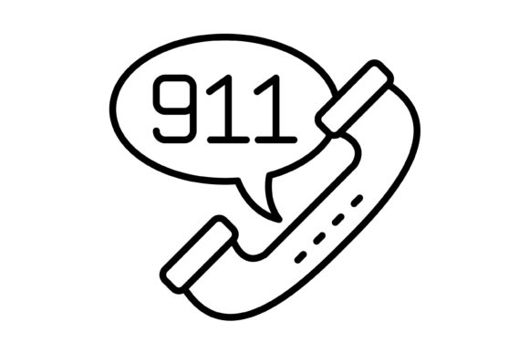 Call 911 Outline Icon: A Critical Design Asset