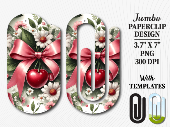 Cherry Blossom Bow Jumbo Paperclip PNG: A Floral Touch for Modern Design