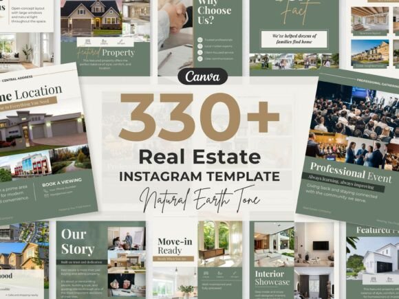 Earth Tone Instagram Template Realtor: Elevate Your Brand
