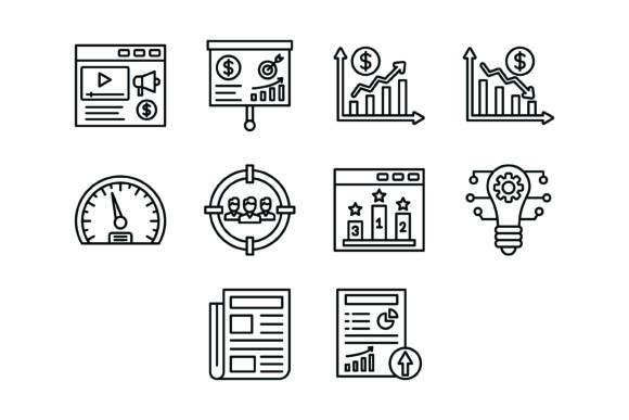 Essential Marketing & Seo Outline Icons for Your Projects