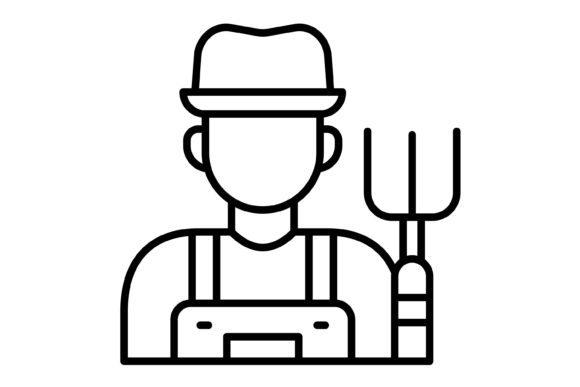 Farmer Outline Icon: A Modern Symbol for Authentic Brands