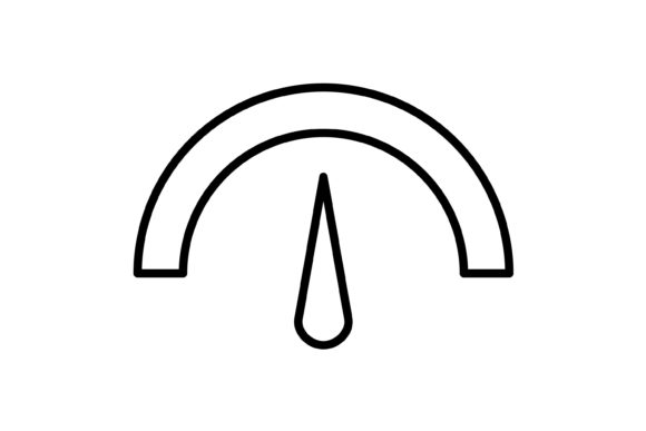 Gauge Outline Icon: A Clear Choice for Modern Design Projects