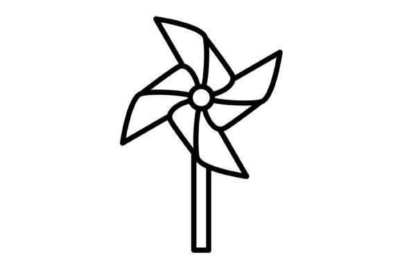 Pinwheel Outline Icon: Your Go-To for Dynamic Visuals