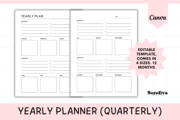 Plan Your Year Clearly with This Quarterly Planner Template