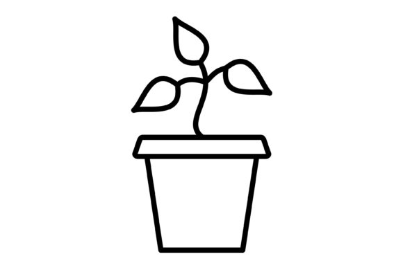 Plant Outline Icon: A Versatile Design Asset for Modern Projects