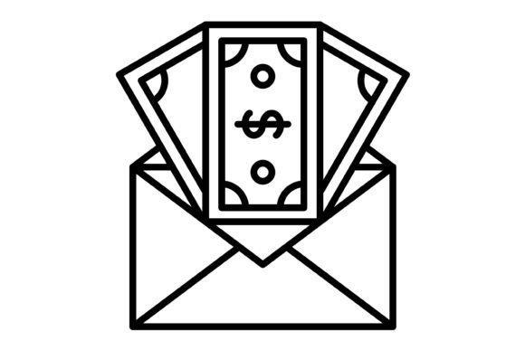 Salary Outline Icon: A Modern Asset for Visual Communication
