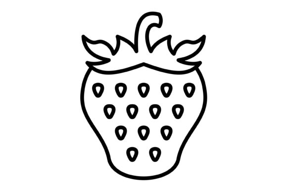 The Strawberry Outline Icon: A Fresh Take on Design Assets